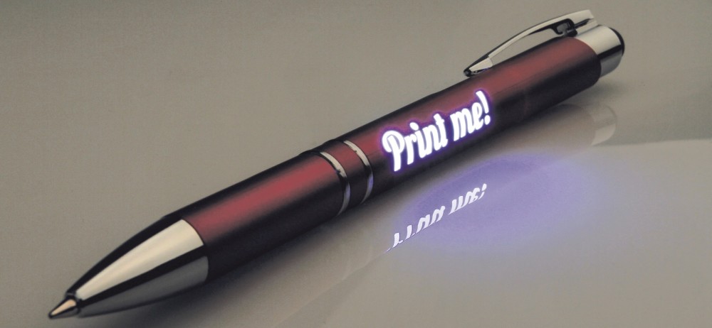 Kugelschreiber mit Leucht-Logo