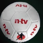 Tampondruck auf Werbe-Handball als Merchandising-Produkt